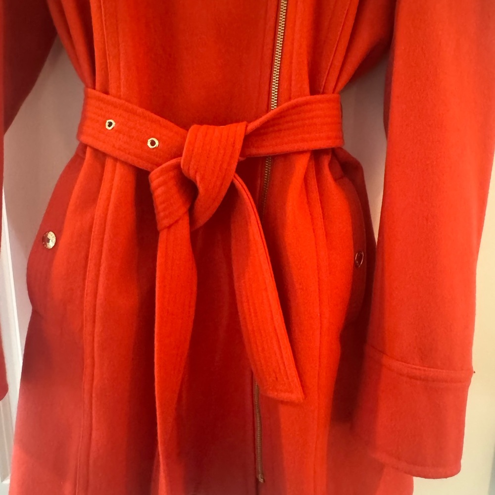Michael Kors Bright Red Wool Coat